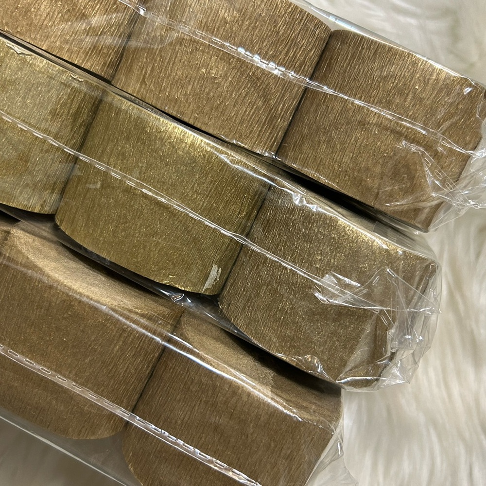 Crepe Paper Streamers Gold 18 Rolls - Picture 5 of 9